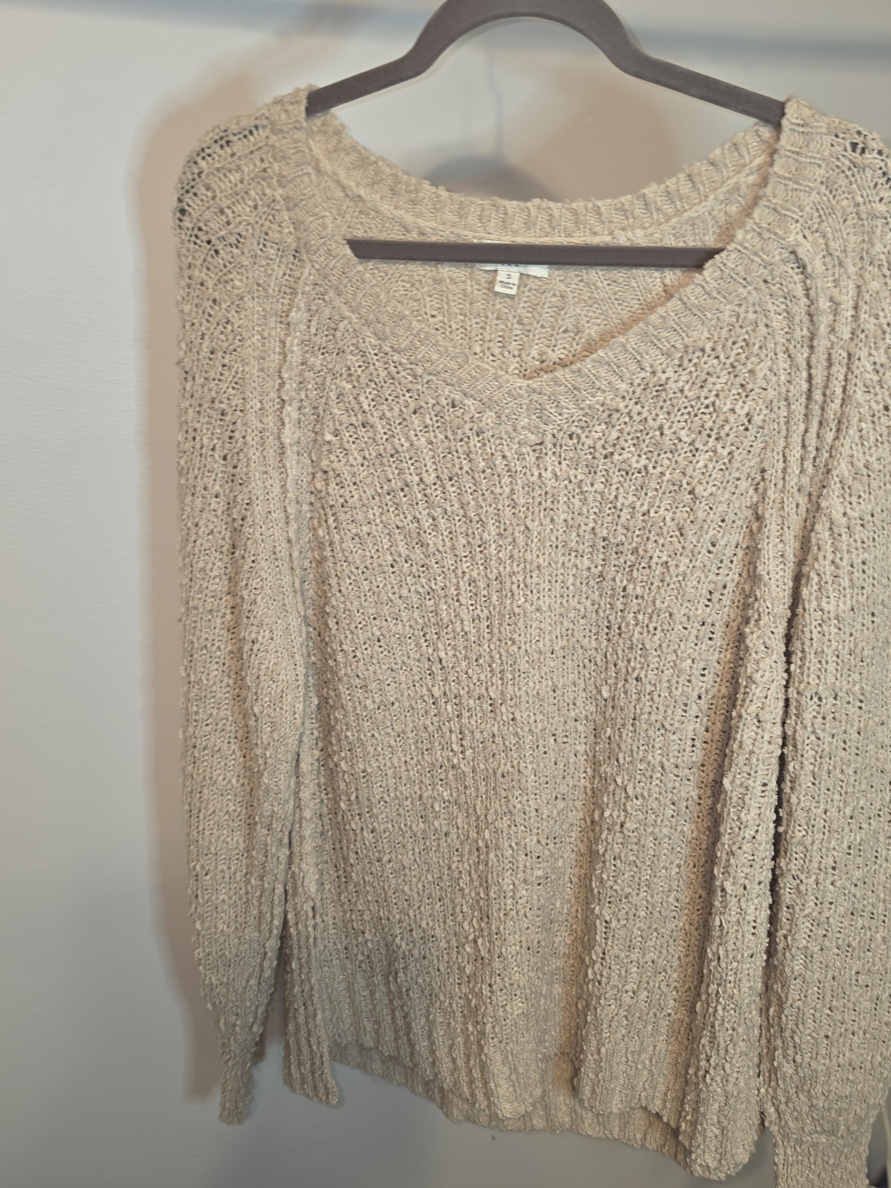 Umgee Cream V-Neck Knit Sweater